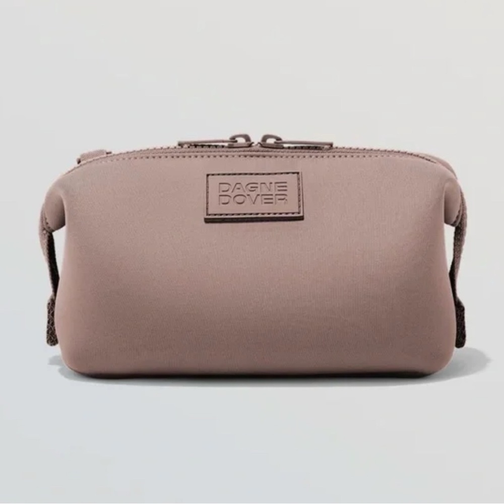 Dagne Dover Hunter Neoprene Toiletry Bag sz Small in Dune